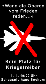 Kein Platz für Kriegstreiber