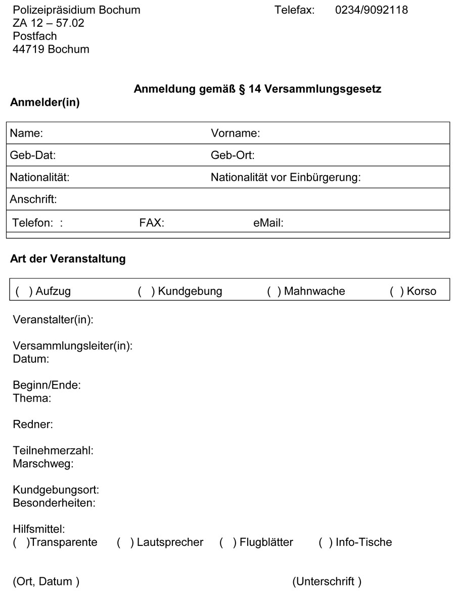 Demo-Anmeldung