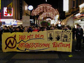 Demonstration am 22.12 fr ein antirassistisches zentrum