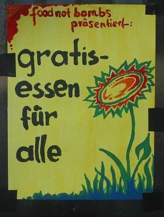 gelbes werbeplakat mit vegan-blume